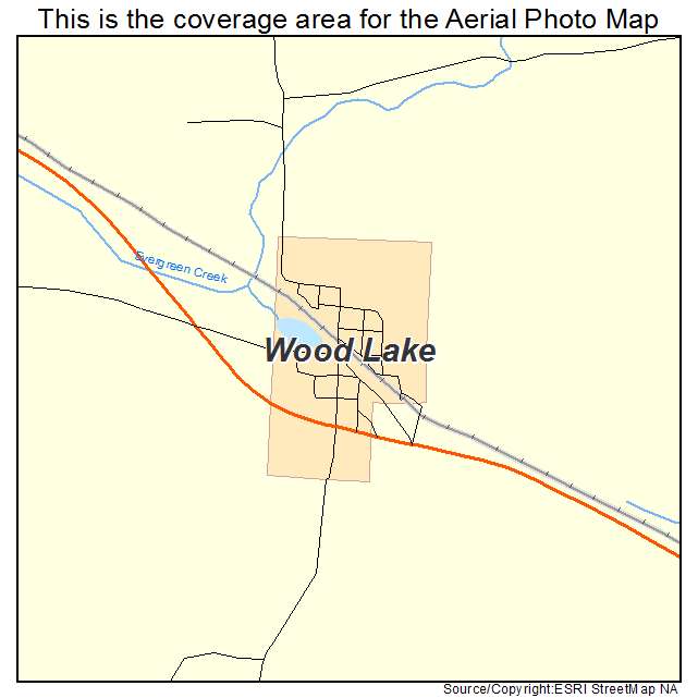 Wood Lake, NE location map 