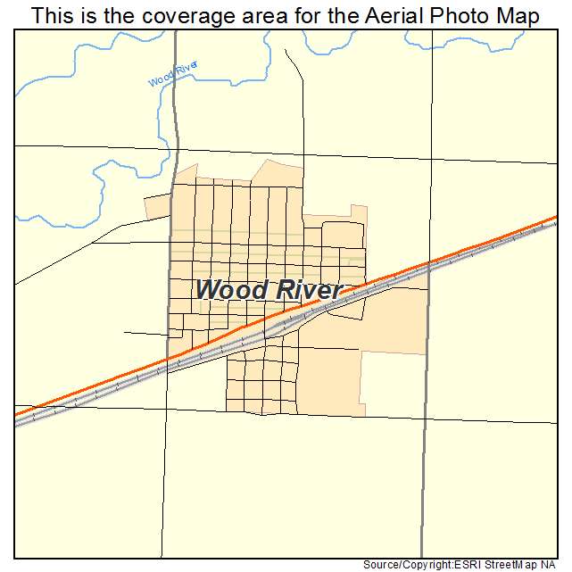 Wood River, NE location map 