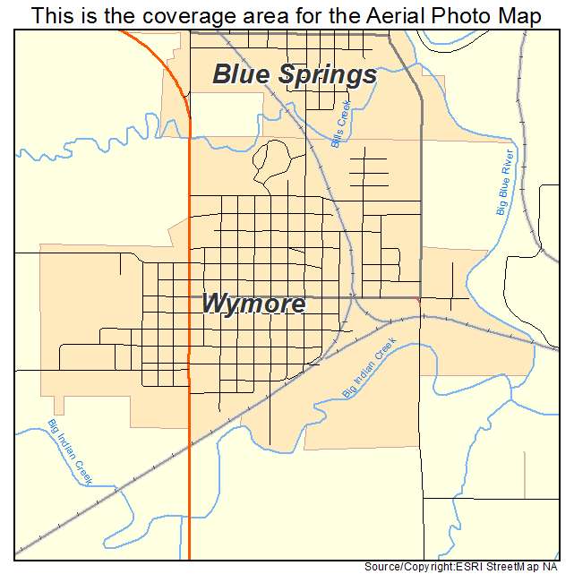 Wymore, NE location map 