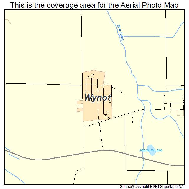 Wynot, NE location map 