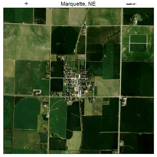 Marquette, NE air photo map