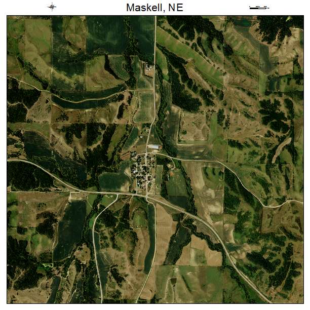 Maskell, NE air photo map