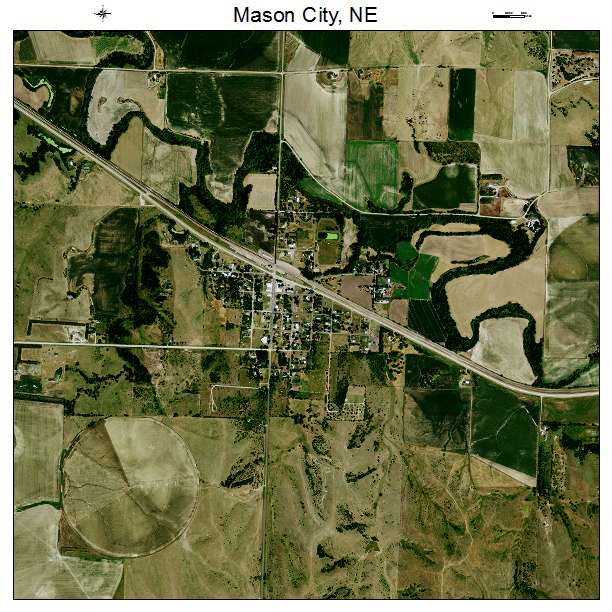 Mason City, NE air photo map
