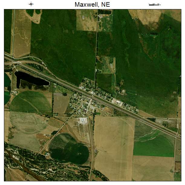 Maxwell, NE air photo map