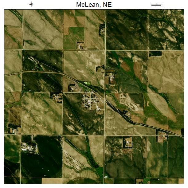 McLean, NE air photo map
