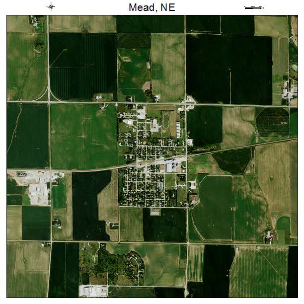 Mead, NE air photo map