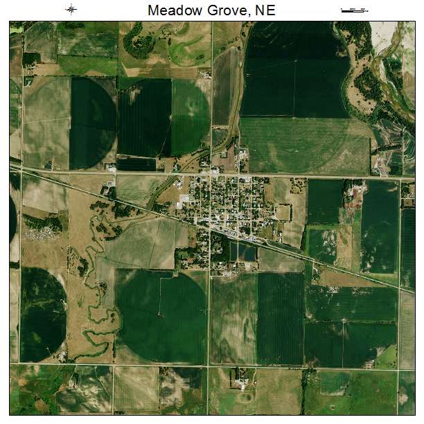 Meadow Grove, NE air photo map