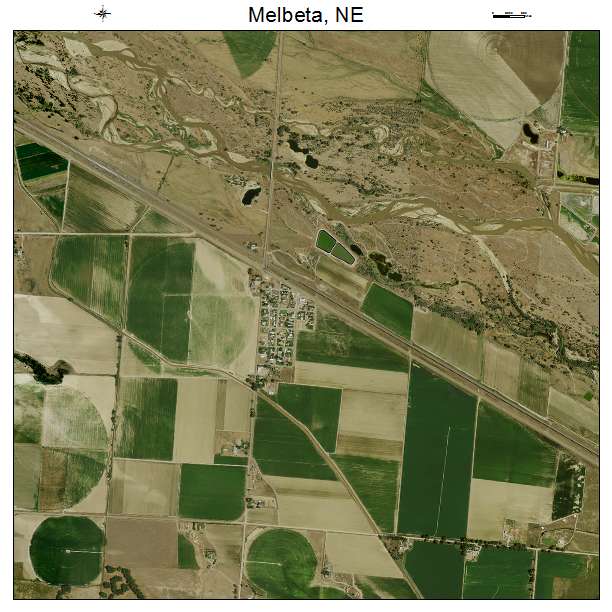 Melbeta, NE air photo map