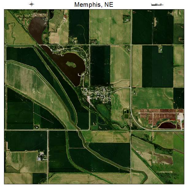 Memphis, NE air photo map