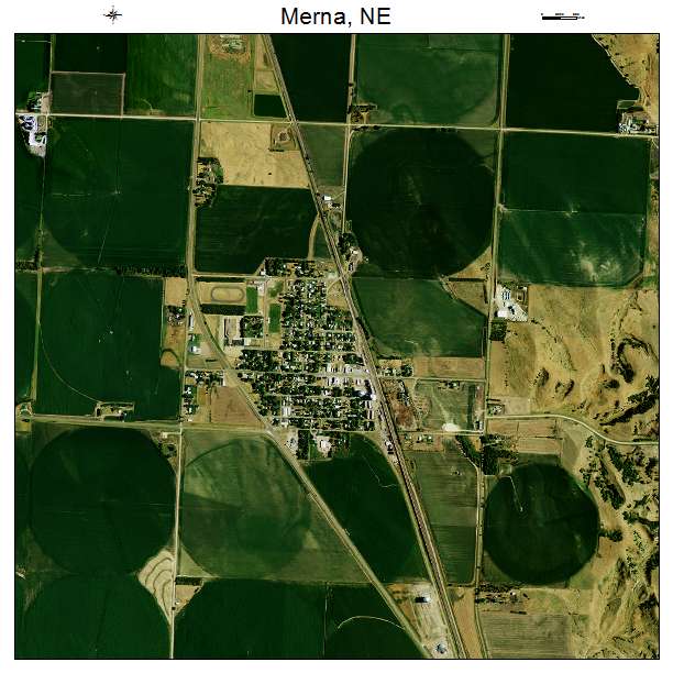 Merna, NE air photo map