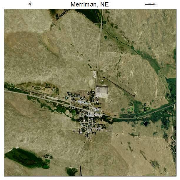 Merriman, NE air photo map