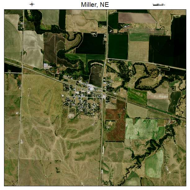 Miller, NE air photo map