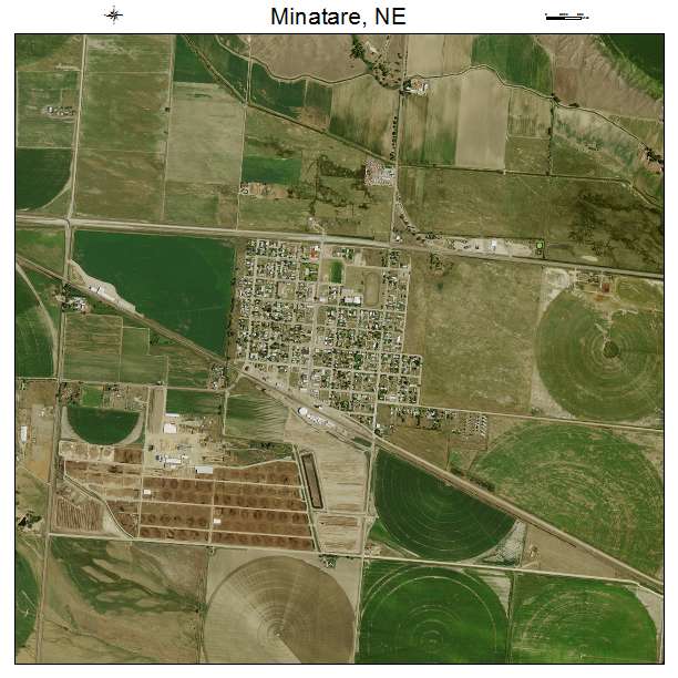 Minatare, NE air photo map