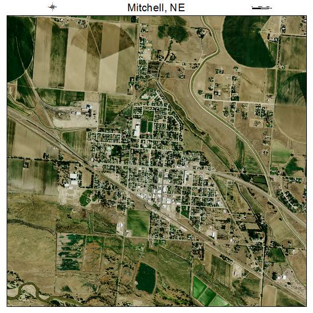 Mitchell, NE air photo map