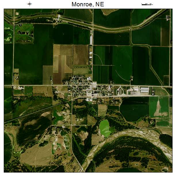 Monroe, NE air photo map