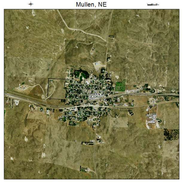 Mullen, NE air photo map