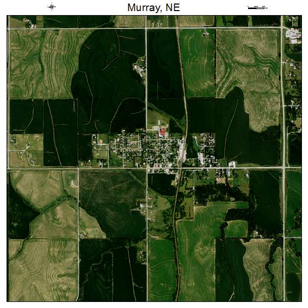 Murray, NE air photo map