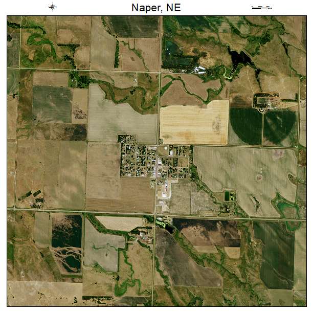 Naper, NE air photo map