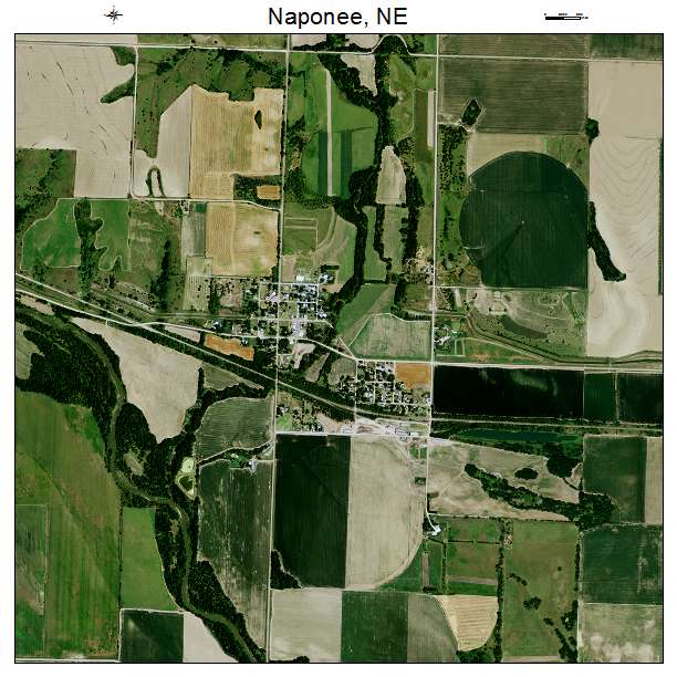 Naponee, NE air photo map