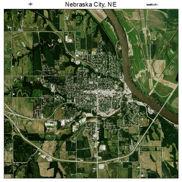 Nebraska City, NE air photo map