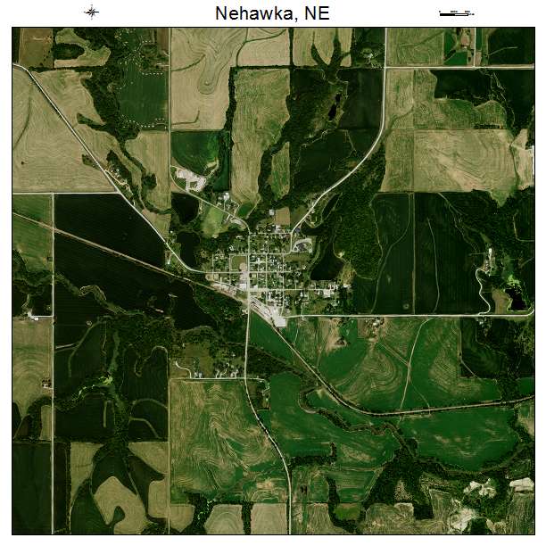 Nehawka, NE air photo map