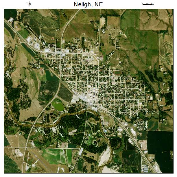 Neligh, NE air photo map