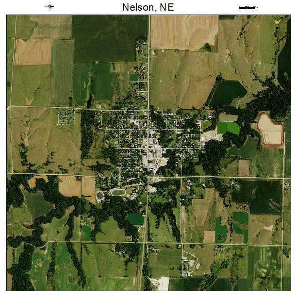 Nelson, NE air photo map