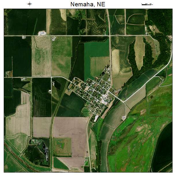 Nemaha, NE air photo map