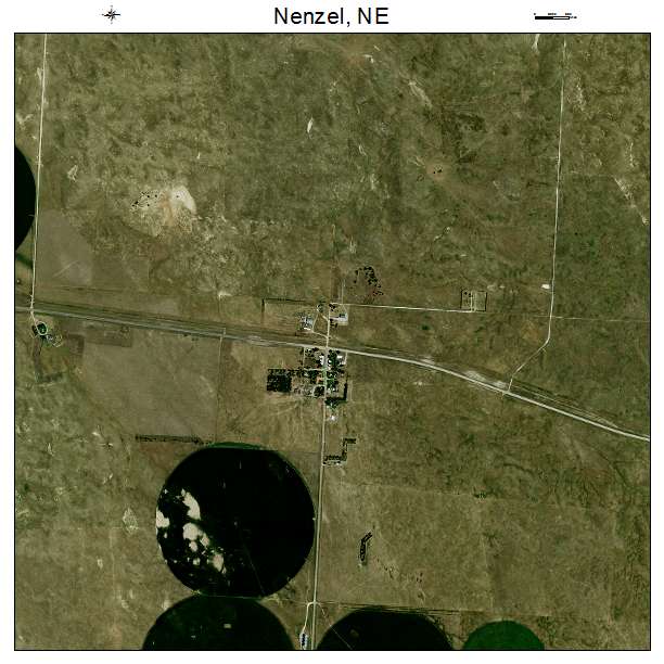 Nenzel, NE air photo map