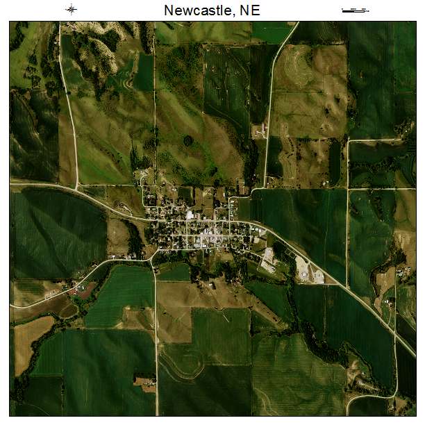 Newcastle, NE air photo map