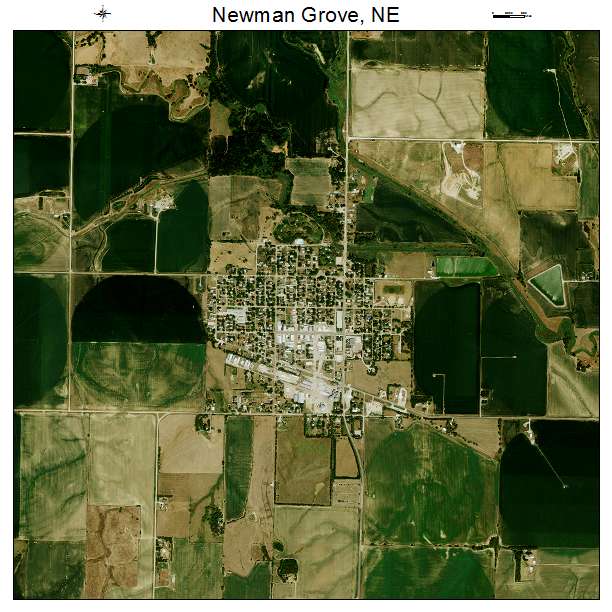 Newman Grove, NE air photo map