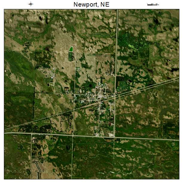 Newport, NE air photo map