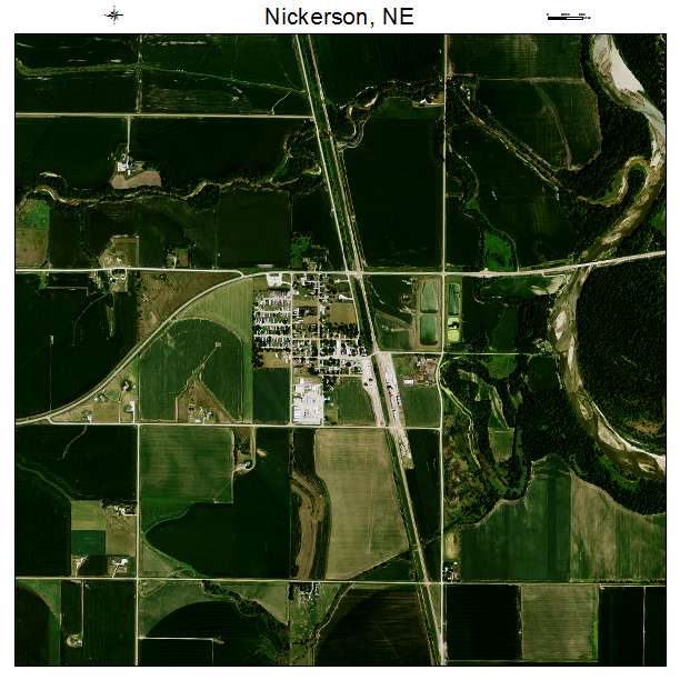 Nickerson, NE air photo map