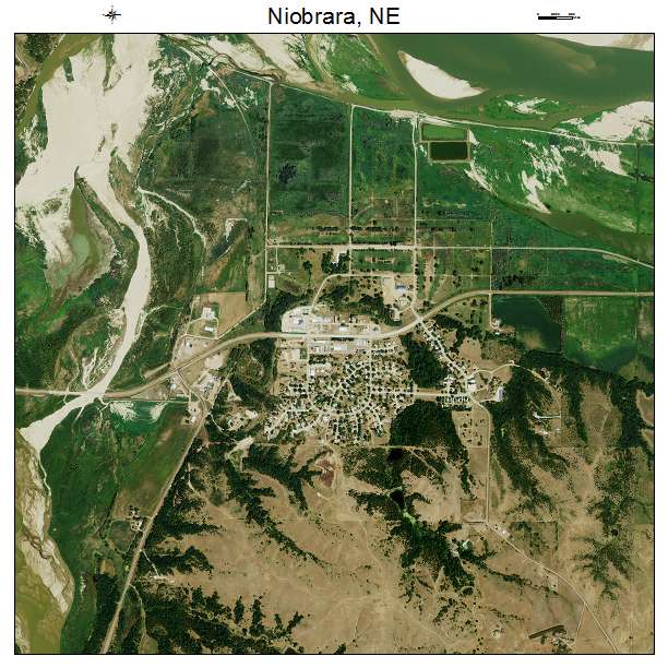 Niobrara, NE air photo map