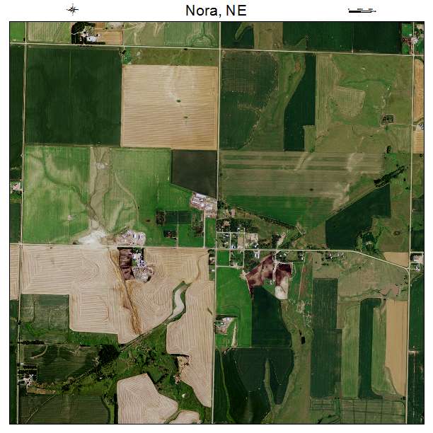 Nora, NE air photo map