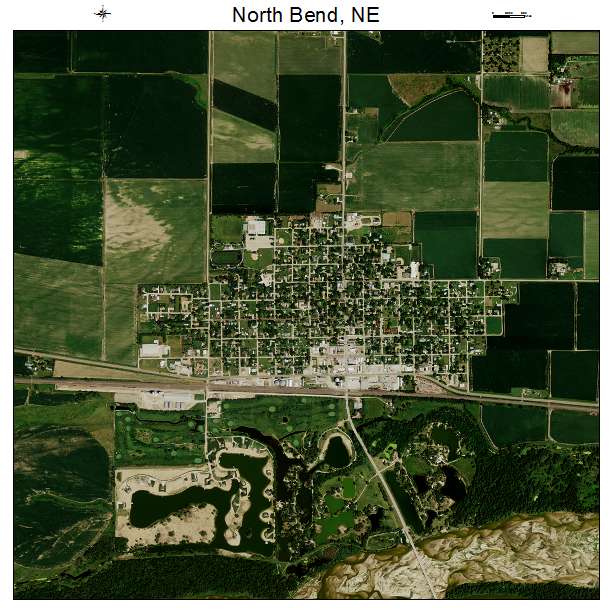North Bend, NE air photo map