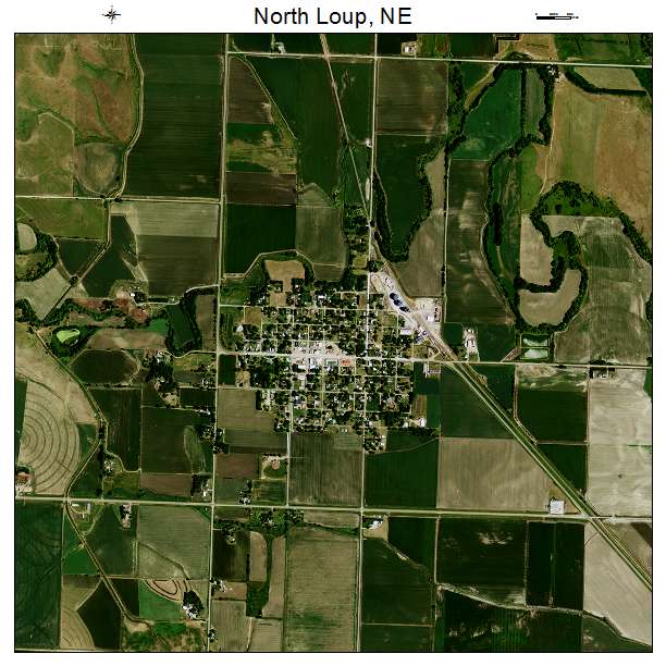 North Loup, NE air photo map
