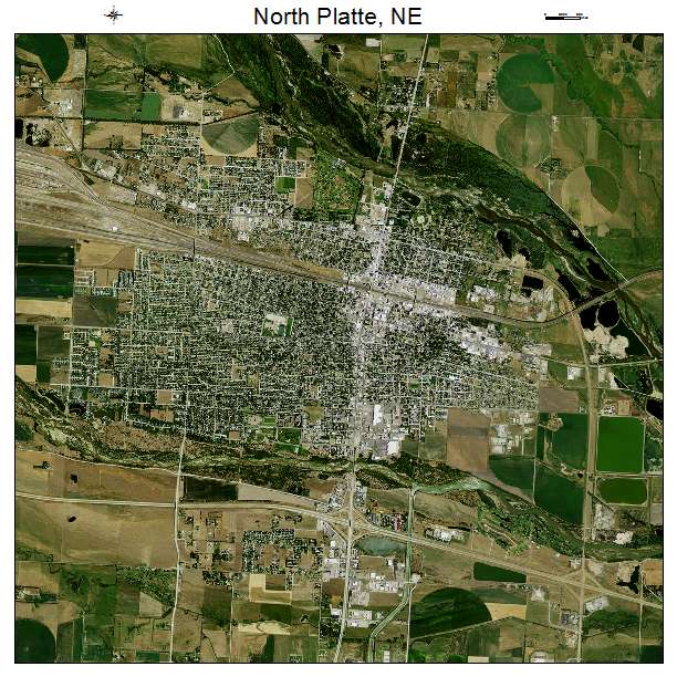 North Platte, NE air photo map
