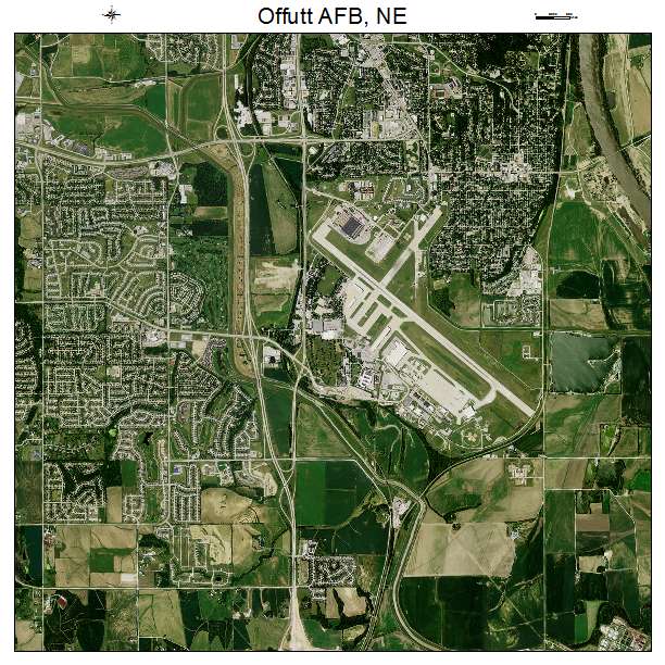 Offutt AFB, NE air photo map