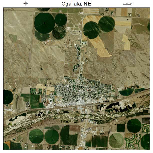 Ogallala, NE air photo map