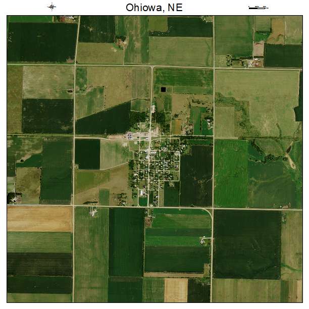 Ohiowa, NE air photo map