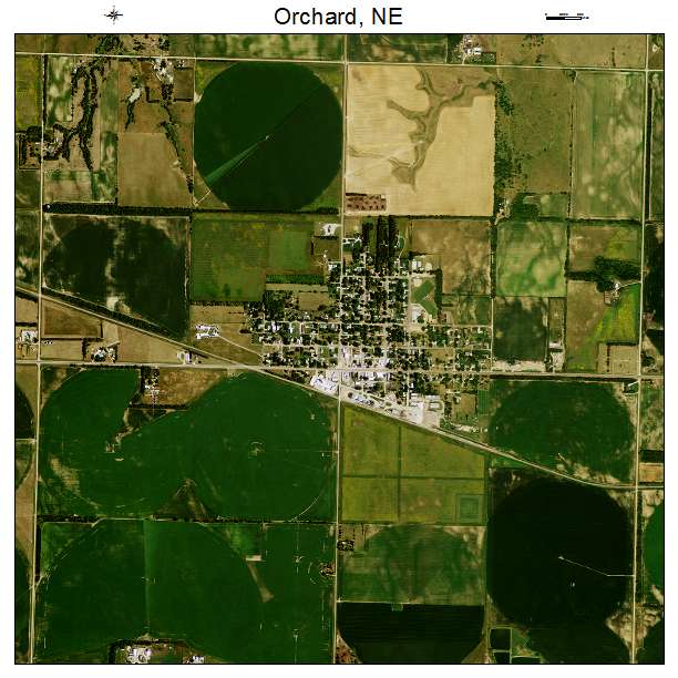 Orchard, NE air photo map