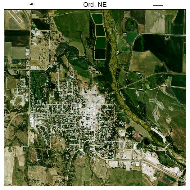 Ord, NE air photo map