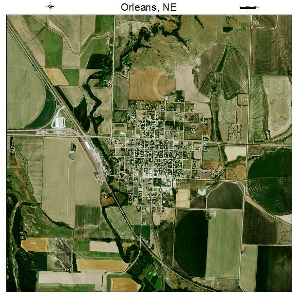 Orleans, NE air photo map