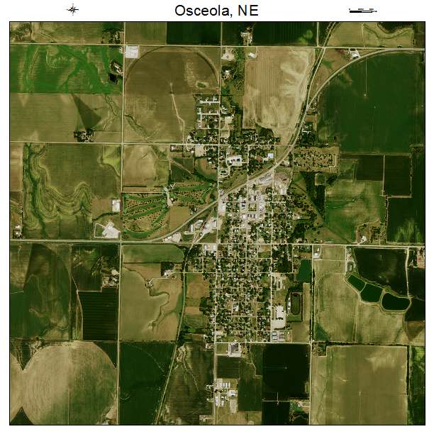 Osceola, NE air photo map