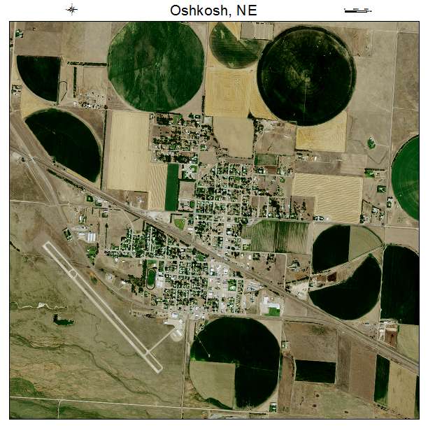 Oshkosh, NE air photo map