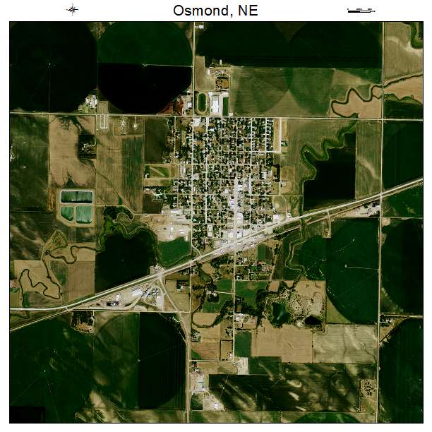 Osmond, NE air photo map