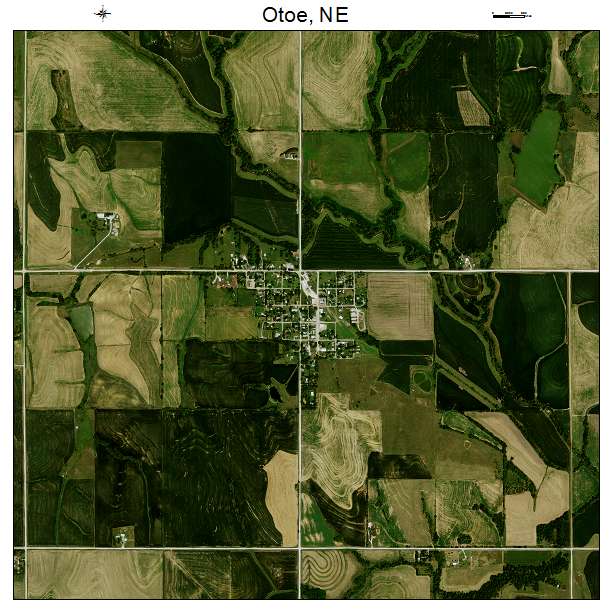 Otoe, NE air photo map