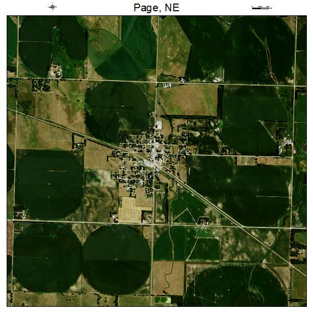 Page, NE air photo map