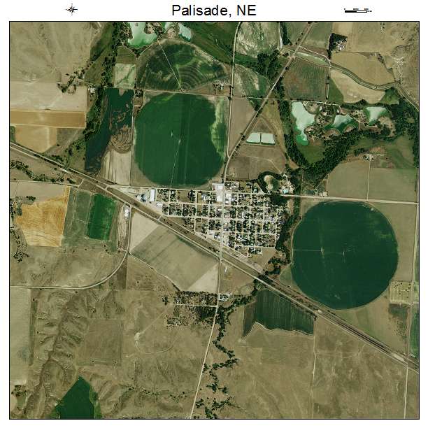 Palisade, NE air photo map